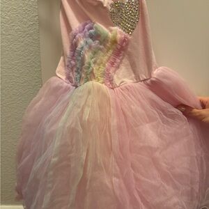 Pink Tulle Dress with Heart and Rainbow Lola + The Boys